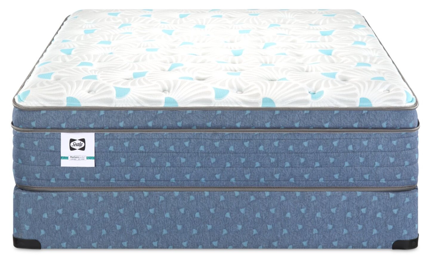 Ensemble matelas Sealy Posturepedic® Luxury Crown Jewel® Resort Mykonos Eurotop Queen | Ensemble matelas à plateau européen Mykonos Resort Luxury Posturepedic Crown Jewel de Sealy pour grand lit