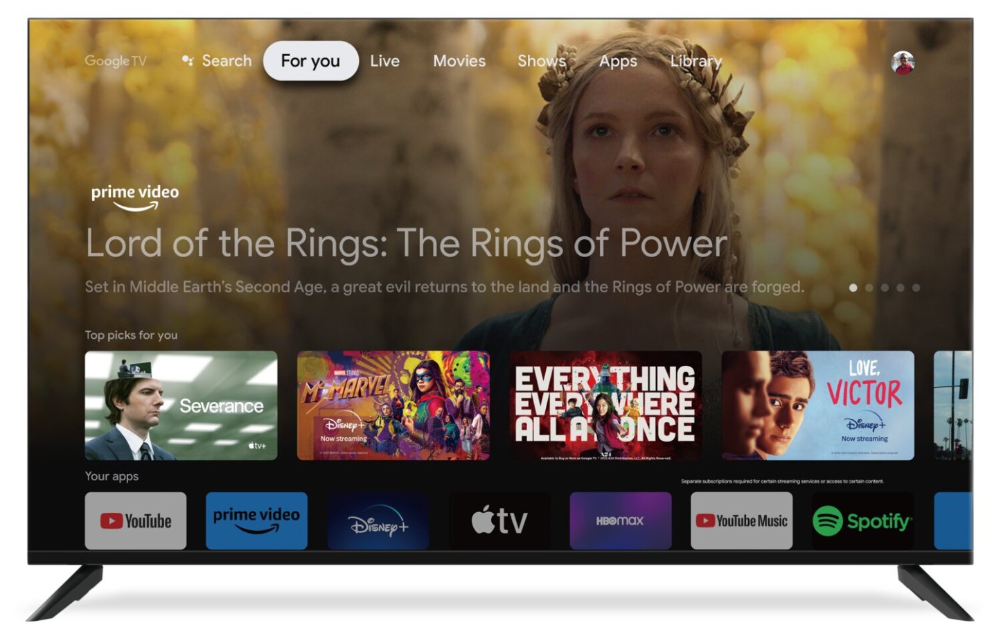 Téléviseur intelligent RCA HDR 4K de 75 po avec GoogleTVMC