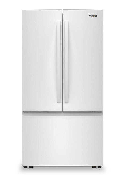 Whirlpool 36 31 Cu. Ft. French-Door Refrigerator with Ice Maker - White - WRFF3136SW | Réfrigérateur Whirlpool de 36 po et de 31 pi3 à portes françaises avec machine à glaçons - blanc - WRFF3136SW | WRFF313W