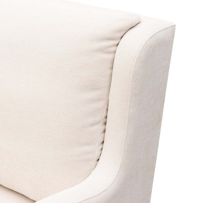 Ellie 29 Linen-Look Fabric Swivel Glider Accent Chair with Wingback and Recessed Arms - Beige | Fauteuil d’appoint à oreilles coulissant et pivotant Ellie de 29 po en tissu d’apparence lin avec accoudoirs en retrait - beige