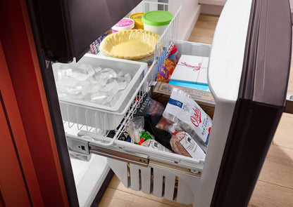 Réfrigérateur KitchenAid de 36 po et de 20 pi3 de profondeur comptoir à portes françaises - acier inoxydable noir - KRFC136RBS | KRFC13BS