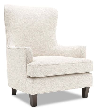 Fauteuil d’appoint à oreilles personnalisable Sofa Lab de 32 po fabriqué au Canada en tissu de chenille - beige Luxury Sand | WING3093