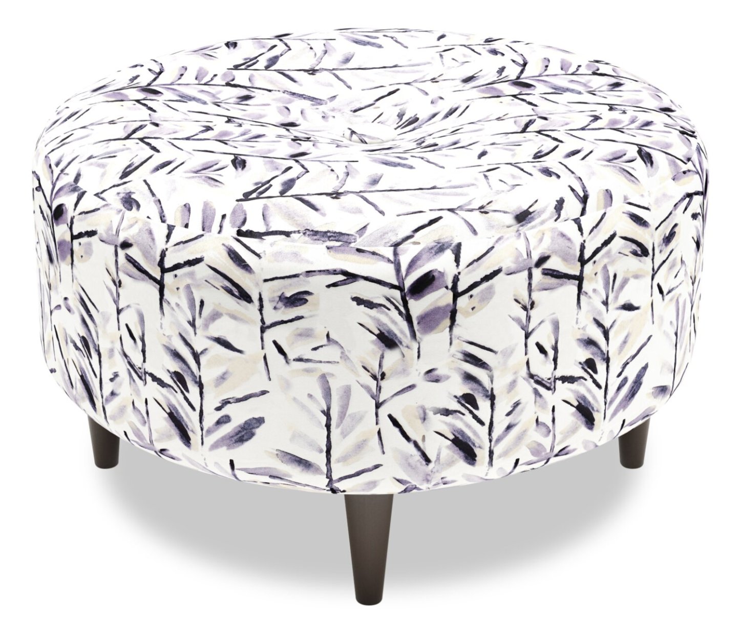 Pouf The Curve 31 en tissu, coloris galet multicolore, fabriqué au Canada | CURV1151