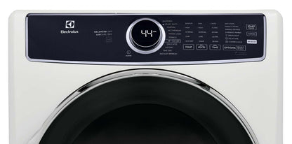 Sécheuse électrique Electrolux de 8 pi³ avec vapeur - blanche - superposable - ELFE763CAW | Electrolux 8 Cu. Ft. Electric Dryer with Steam - White - Stackable - ELFE763CAW