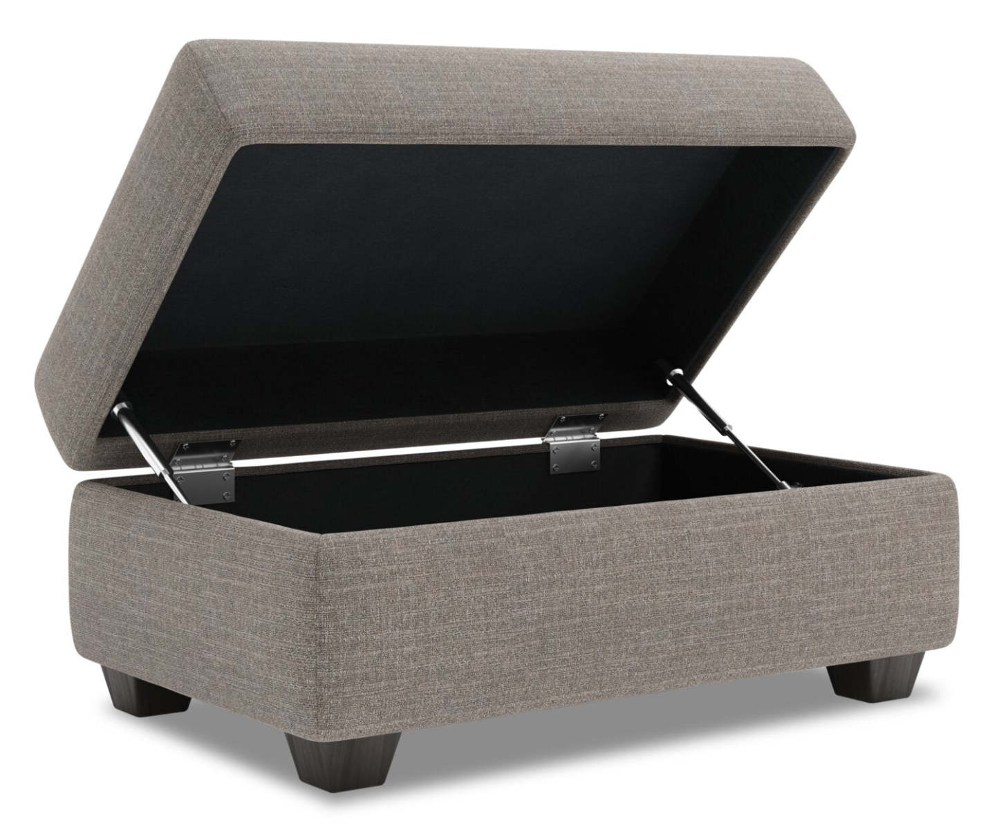 Fabriqué au Canada Pouf de rangement personnalisable The Trunk 39 en tissu d'apparence lin - gris Luna Smoke | Pouf de rangement The Trunk de Sofa Lab de 39 po fabriqué au Canada en tissu d’apparence lin - gris Luna Smoke | TRUN2391