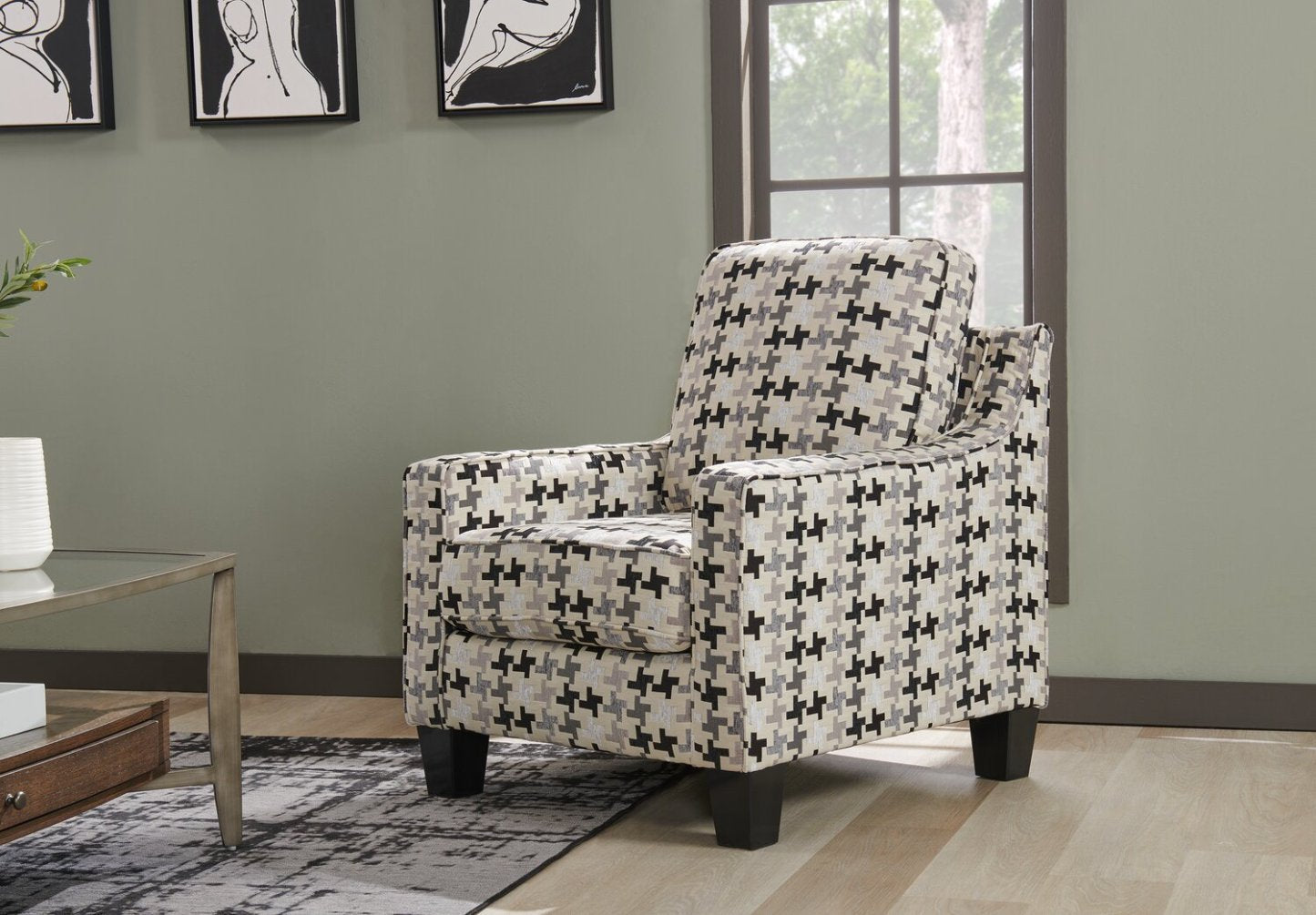 Fauteuil d'appoint en tissu Sawyer 31 - multicolore | Fauteuil d'appoint Sawyer de 31 po en tissu - multicolore