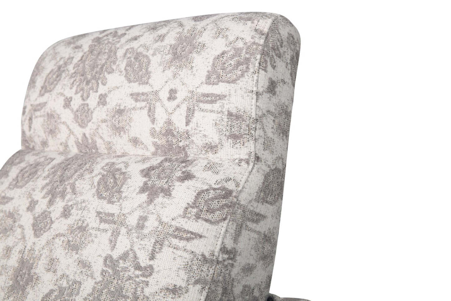 Fauteuil à inclinaison par poussée Mallie de 32 po en tissu chenille - ardoise multicolore Limbu