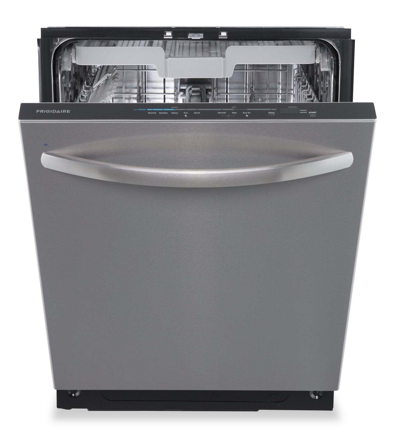 Frigidaire Lave-vaisselle à commande supérieure 24, 49 dBA avec troisième panier - Acier inoxydable - FDSH4502BF | Lave-vaisselle Frigidaire de 24 po et de 49 dBA avec commandes sur le dessus et 3e panier - acier inoxydable - FDSH4502BF | FDSH450F