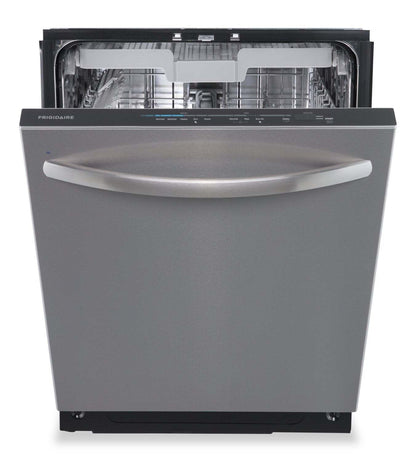 Frigidaire Lave-vaisselle à commande supérieure 24, 49 dBA avec troisième panier - Acier inoxydable - FDSH4502BF | Lave-vaisselle Frigidaire de 24 po et de 49 dBA avec commandes sur le dessus et 3e panier - acier inoxydable - FDSH4502BF | FDSH450F