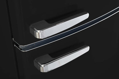 Réfrigérateur Classic Rétro par Unique de 24 po et de 12 pi3 à congélateur inférieur - noir mat - UGP-340L MB AC | 340LMBAC