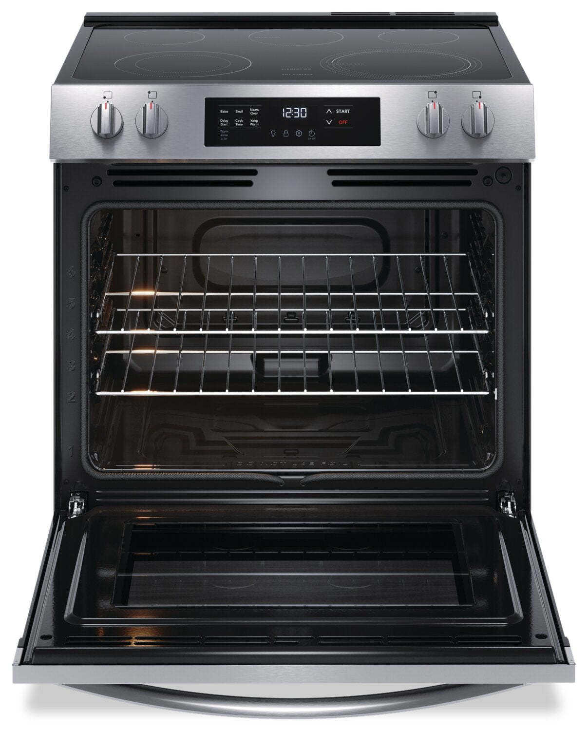 Cuisinière électrique Frigidaire de 5,3 pi³ avec élément EvenTemp™ et surface de cuisson à 5 éléments - Acier inoxydable…