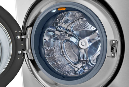 LG Studio 5.8 Washer/7.4 Dryer Cu. Ft. Front-Load High-Efficiency Steam Washtower™ - Nobel Steel - S… | Tour de lavage WashTowerMC à la vapeur haute efficacité LG Studio à chargement frontal avec laveuse …