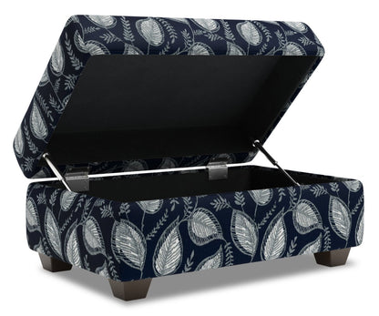 Fabriqué au Canada Pouf de rangement personnalisable The Trunk 39 en tissu - Midnight multicolore | Pouf de rangement The Trunk de Sofa Lab de 39 po fabriqué au Canada en tissu - Midnight multicolore | TRUN1147