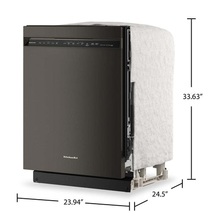 Lave-vaisselle KitchenAid de 24 po et de 41 dBA avec 3e panier à jets - minerai noir - KDFS324SBE