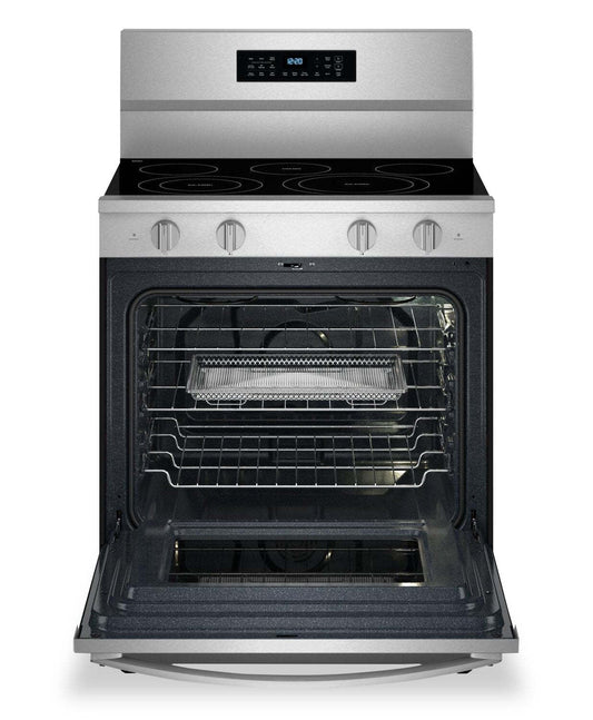 Cuisinière électrique Whirlpool de 30 po et de 5,3 pi3 avec friture à air sans préchauffage - acier inoxydable - YWFES7030SZ | Whirlpool 30 5.3 Cu. Ft. Electric Range with No Preheat Air Fry - Stainless Steel - YWFES7030SZ
