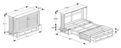 Parker Cabinet Bed - Blue | Armoire-lit Parker - Bleue