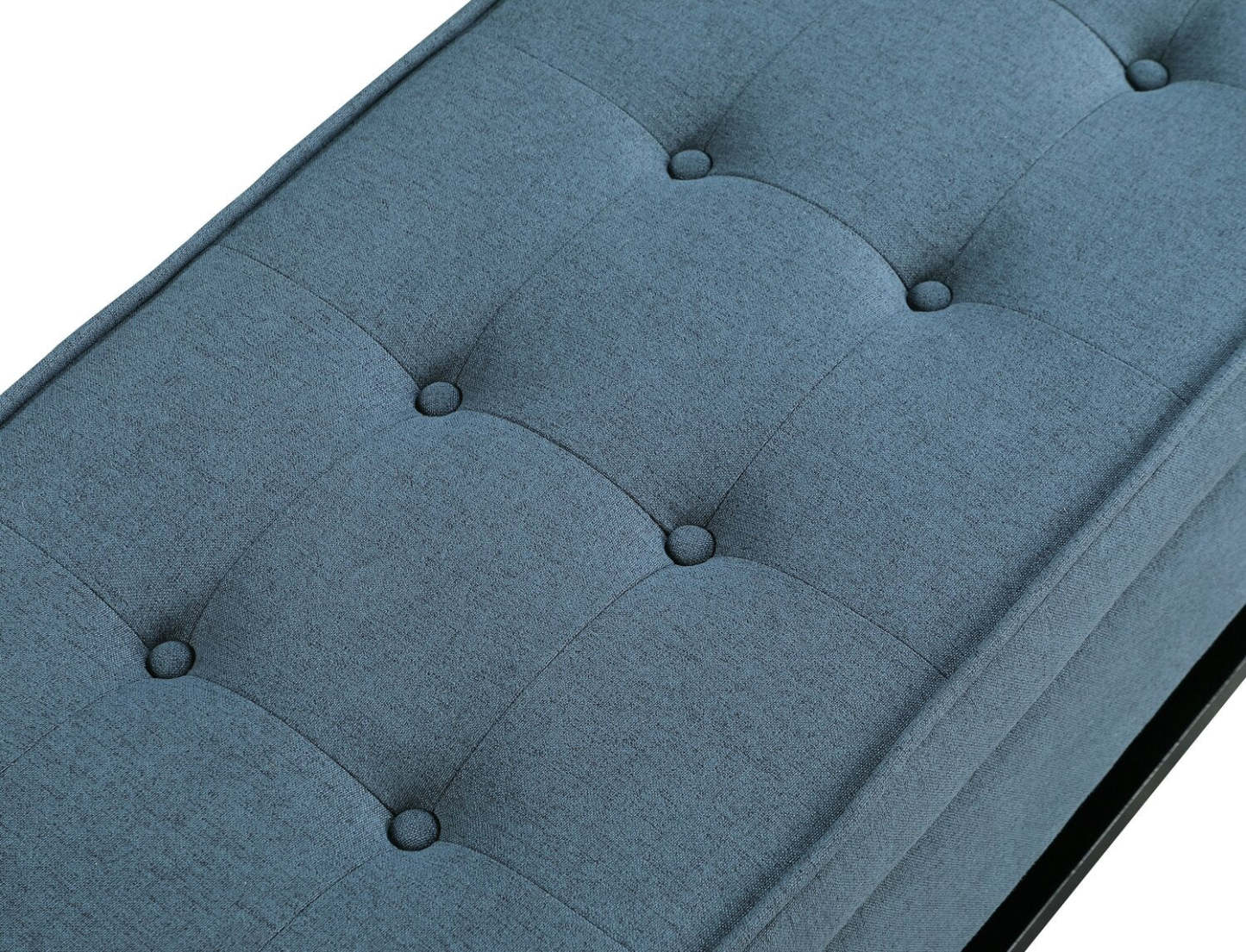 Ryan 43.5 Storage Bench with Bottom Shelf - Blue|Banc de rangement Ryan de 43,5 po avec tablette Inférieure - bleu