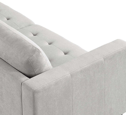 Metro 2-Piece Right-Facing Fabric Sectional with Chaise and Tufted Seat Cushions - Neutral | Canapé sectionnel en tissu Metro 2 pièces à droite avec chaise longue et coussins de siège capitonnés - neutre
