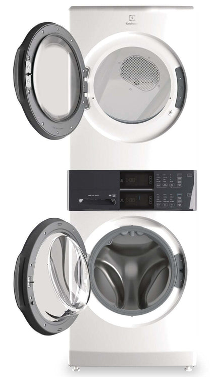 Tour de buanderie Laundry TowerMC Electrolux à chargement frontal de 5,1/8,0 pi³ - blanc - ELTE730CAW | Electrolux 5.1/8.0 Cu. Ft. Front-Load Laundry Tower - White…