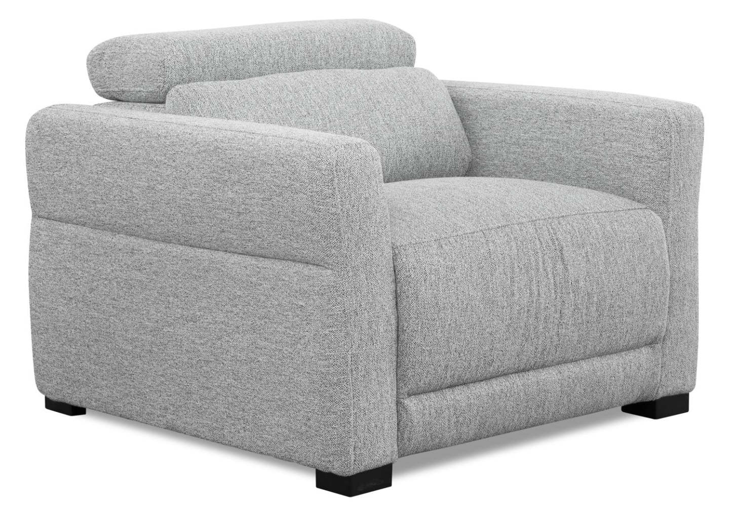 Fauteuil à inclinaison électrique Cindy Crawford Home de 40,5 po en tissu avec appuie-tête électrique - gris