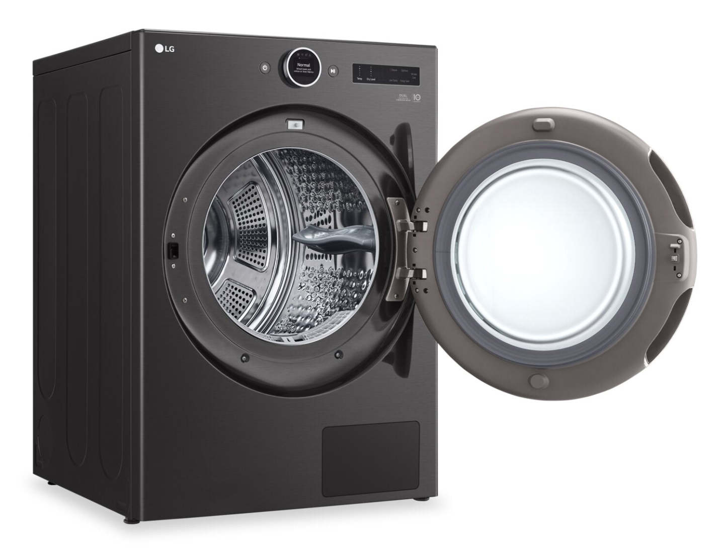 LG 7,8 pi³ Sécheuse à pompe à chaleur - acier noir - empilable - DLHC6702B | LG 7,8 Cu. Fort. Sécheuse à pompe à chaleur - Acier noir - Empilable - DLHC6702B