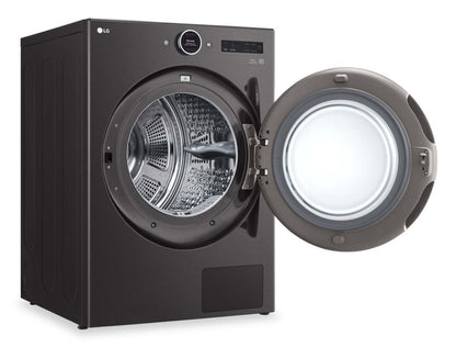 LG 7,8 pi³ Sécheuse à pompe à chaleur - acier noir - empilable - DLHC6702B | LG 7,8 Cu. Fort. Sécheuse à pompe à chaleur - Acier noir - Empilable - DLHC6702B