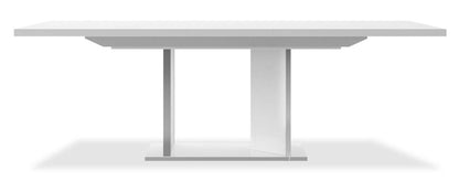 Table de salle à manger Raia - fabriquée en Italie, base piédestal, moderne, 71 po (L) - blanche