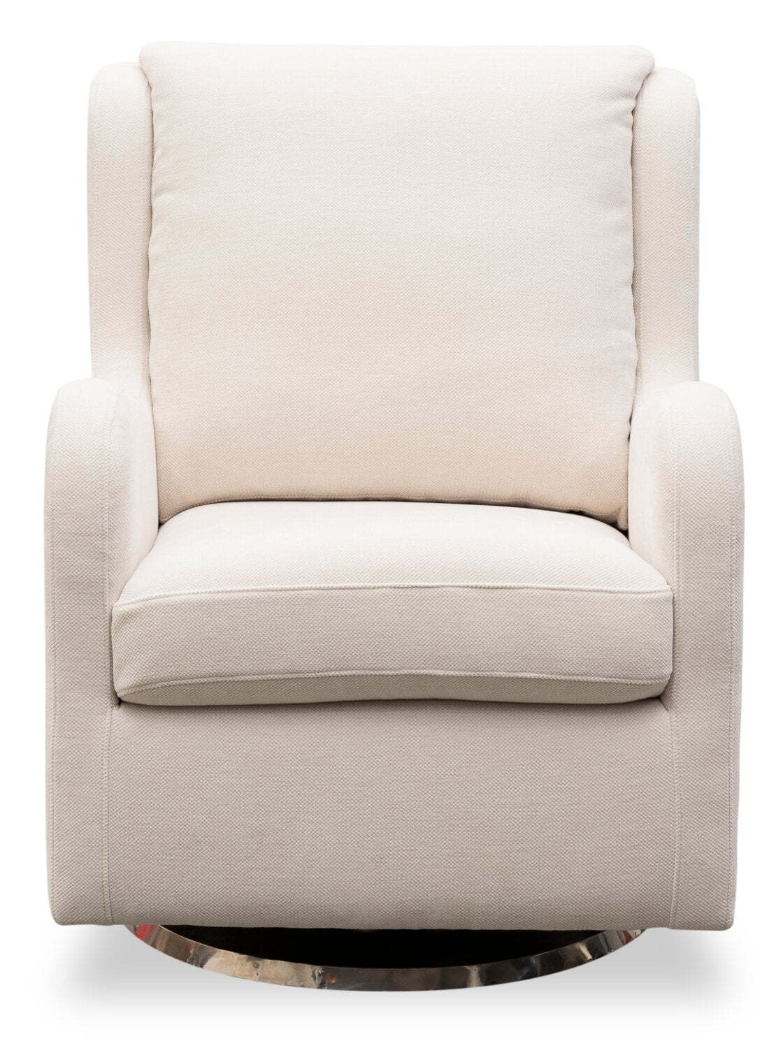 Ellie 29 Linen-Look Fabric Swivel Glider Accent Chair with Wingback and Recessed Arms - Beige | Fauteuil d’appoint à oreilles coulissant et pivotant Ellie de 29 po en tissu d’apparence lin avec accoudoirs en retrait - beige