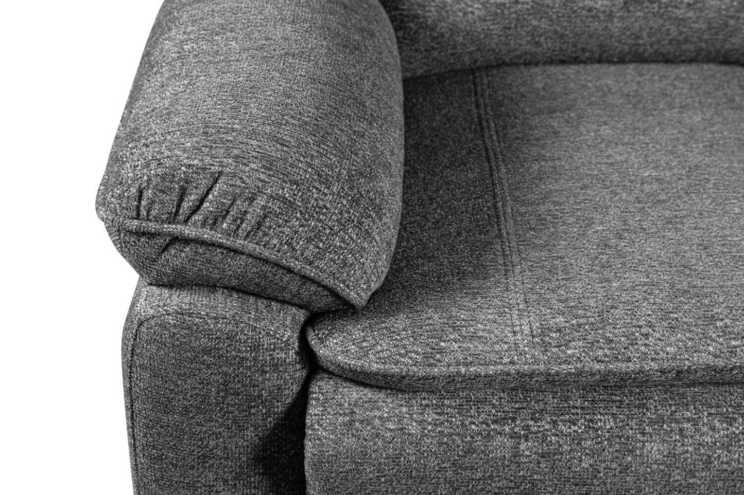 Canapé à inclinaison électrique Chandler de 82 po en tissu chenille - gris