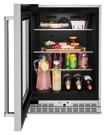Réfrigérateur KitchenAid de 24 po et de 5,2 pi³ sous le comptoir - acier inoxydable - KURL314KSS | KitchenAid 24 5.2 Cu. Ft. Undercounter Refrigerator - Stainless Steel - KURL314KSS