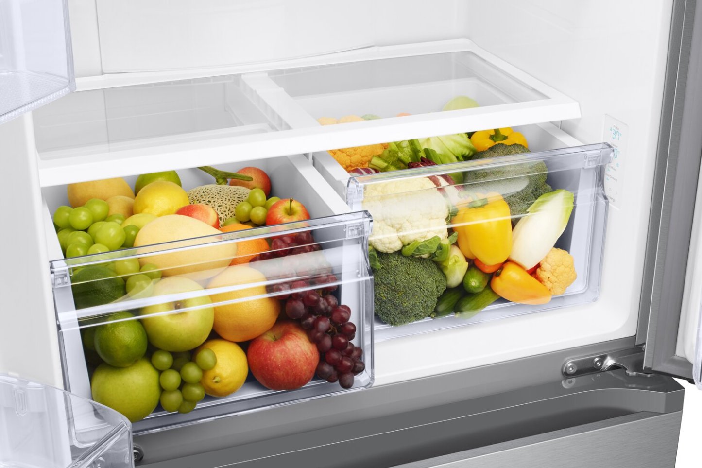 Réfrigérateur Samsung de 33 po et de 17,5 pi³ à portes françaises de profondeur de comptoir - acier inoxydable - RF18A5101SR/AA