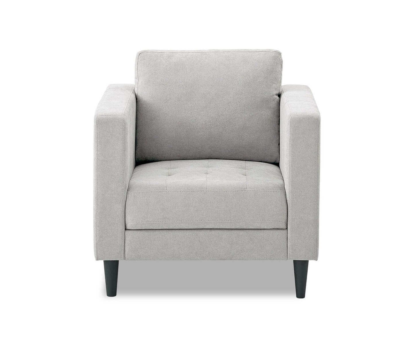 Chaise en tissu Metro 32 avec coussin de siège capitonné et coussin de dossier réversible - Neutre | Fauteuil Metro de 32 po en tissu avec coussin de siège capitonné et coussin de dossier réversible - neutre