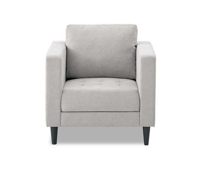 Chaise en tissu Metro 32 avec coussin de siège capitonné et coussin de dossier réversible - Neutre | Fauteuil Metro de 32 po en tissu avec coussin de siège capitonné et coussin de dossier réversible - neutre