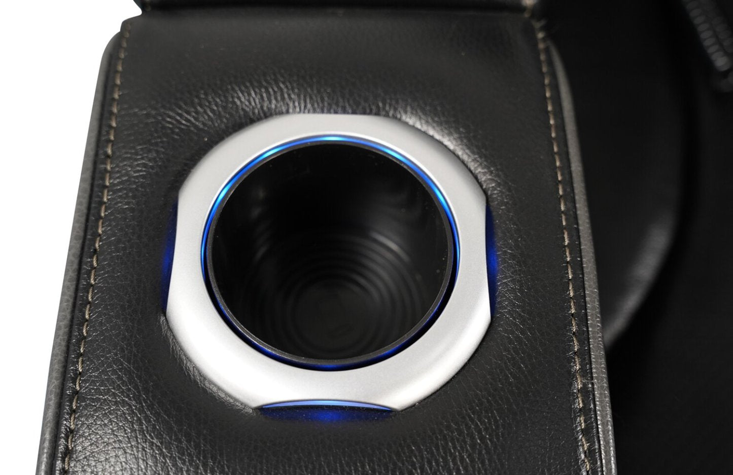 Sofa de massage à inclinaison électrique Elite de 86 po en cuir véritable avec appuie-têtes électriques et accoudoirs de rangement - noir