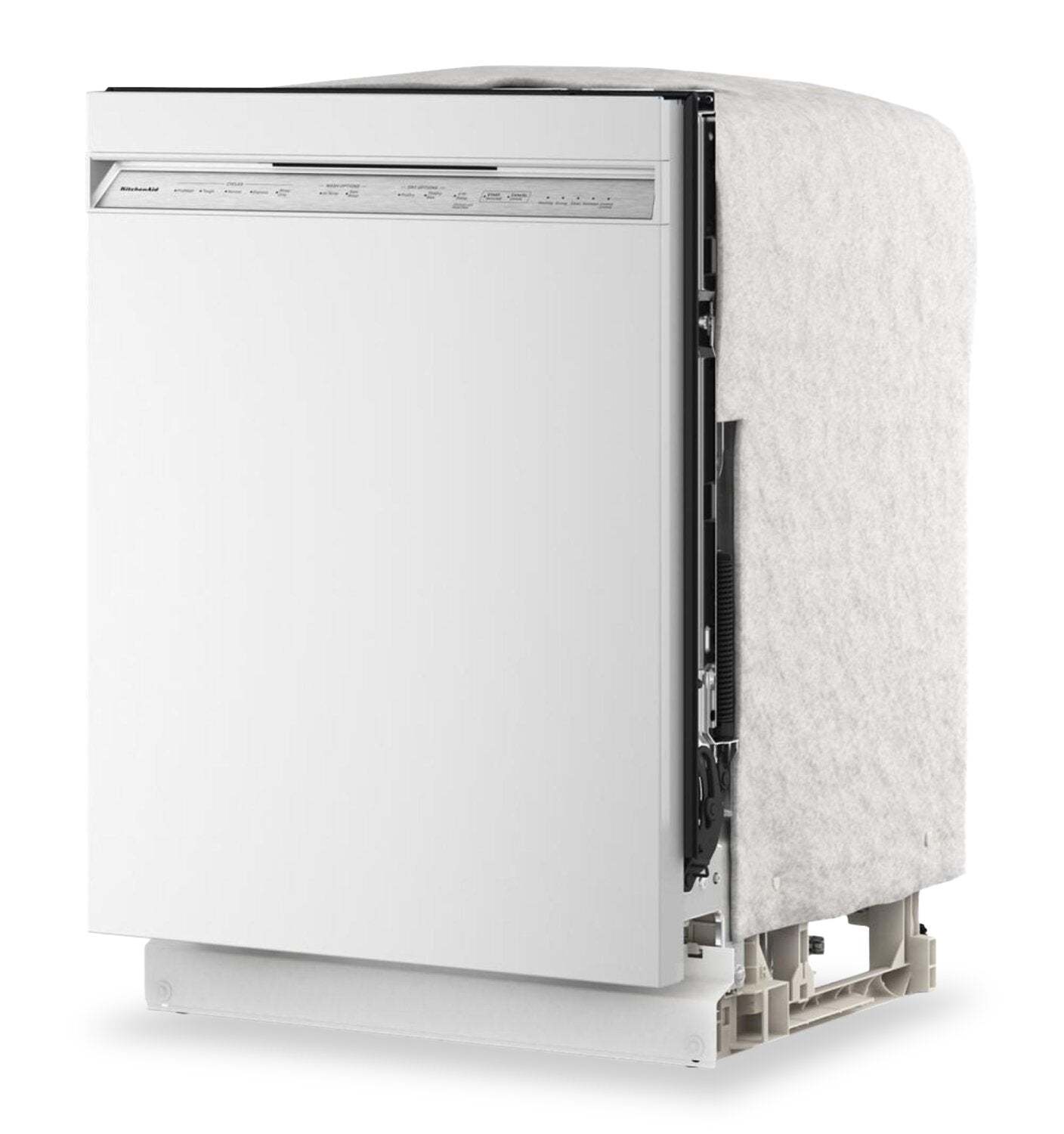 Lave-vaisselle KitchenAid de 24 po et de 47 dBA avec panier à ustensiles sur le troisième niveau - blanc - KDFS224SWH