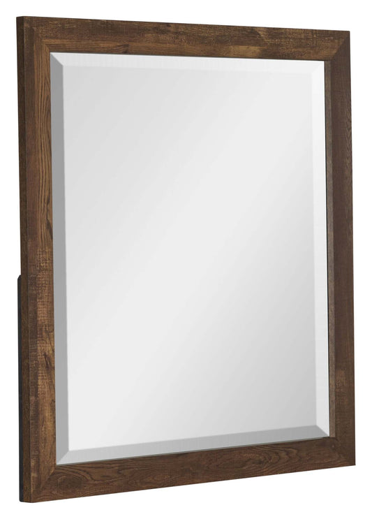 Miroir de commode de chambre à coucher Silas - brun rustique | Silas Bedroom Dresser Mirror - Rustic Brown