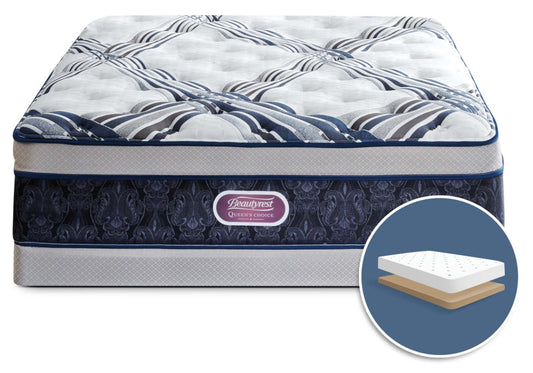 Beautyrest Queen's Choice Buckingham Plush Euro-Top Low-Profile Mattress Set|Ensemble moelleux à Euro-plateau à profil bas Queen's Choice Buckingham de Beautyrest pour grand lit