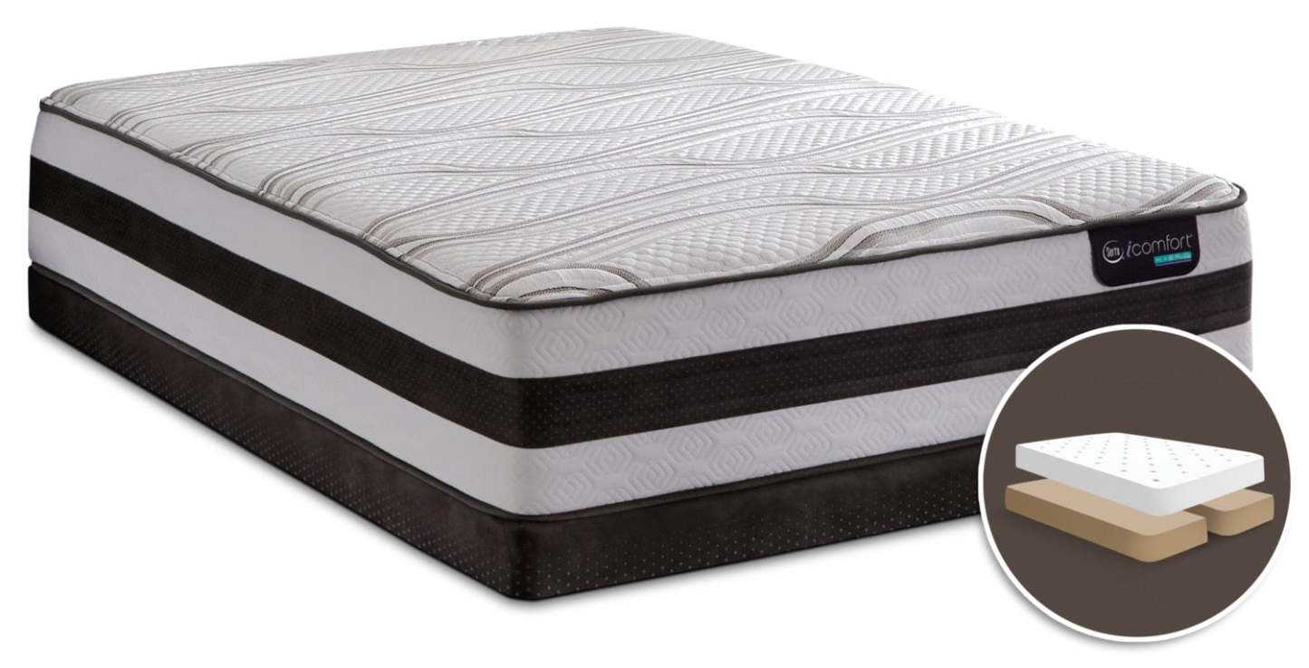 Serta iComfort® Hybrid Valentine Firm Split Queen Mattress Set|Ensemble matelas ferme divisé Valentine Hybride iComfort de Serta pour grand lit