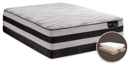 Serta iComfort® Hybrid Valentine Firm Split Queen Mattress Set|Ensemble matelas ferme divisé Valentine Hybride iComfort de Serta pour grand lit
