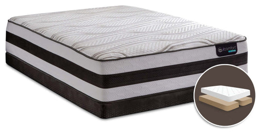 Serta iComfort® Hybrid Valentine Firm Split Queen Mattress Set|Ensemble matelas ferme divisé Valentine Hybride iComfort de Serta pour grand lit