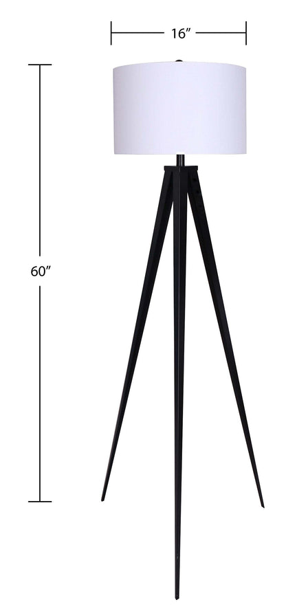 Ensemble 3 pièces Skyler Matte Black, lampadaire et deux lampes de table|Ensemble 3 lampes Skyler noir mat, 2 lampes de table et 1 lampe à pied