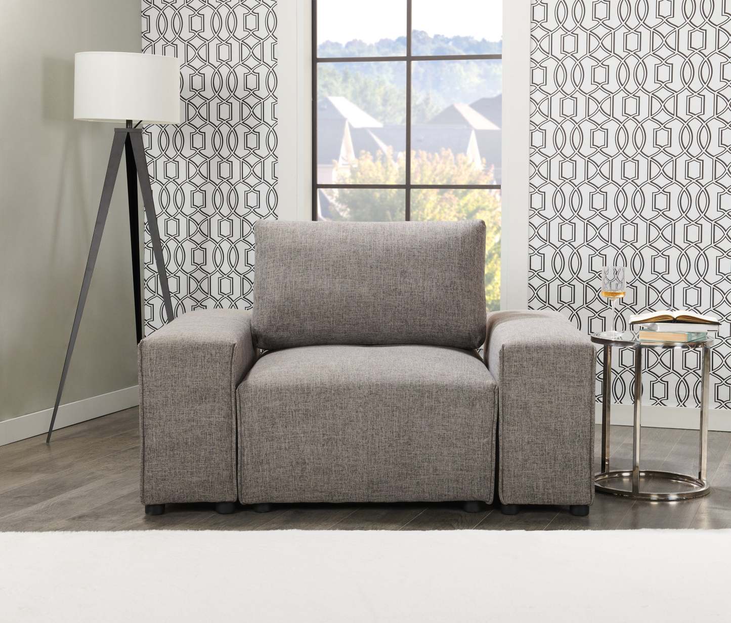 Ensemble 3 pièces Skyler Matte Black, lampadaire et deux lampes de table|Ensemble 3 lampes Skyler noir mat, 2 lampes de table et 1 lampe à pied