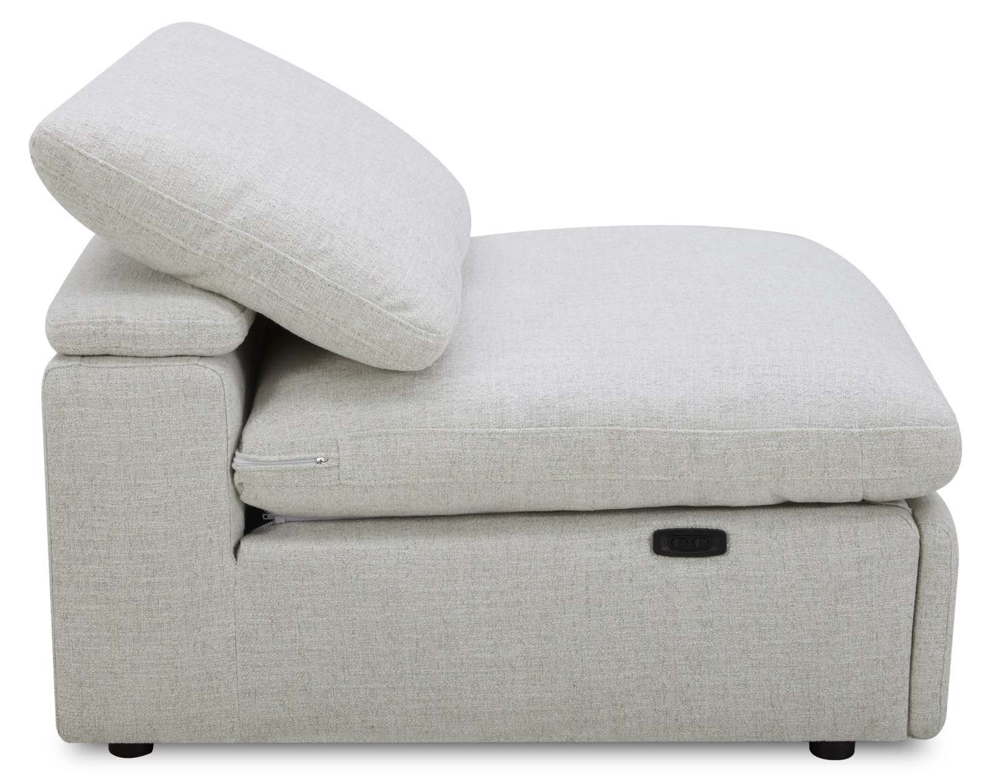 Sky Modular 6-Piece Fabric Power Reclining Sectional with Reclining Armless Chair - Nathan Wheat | Canapé sectionnel modulaire à inclinaison électrique Sky 6 pièces en tissu avec fauteuil sans accoudoirs inclinable - blé Nathan