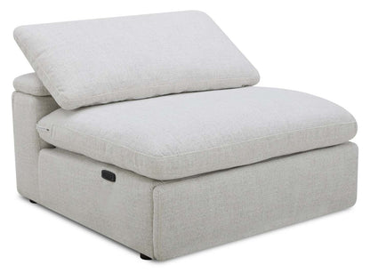 Sky Modular 6-Piece Fabric Power Reclining Sectional with Reclining Armless Chair - Nathan Wheat | Canapé sectionnel modulaire à inclinaison électrique Sky 6 pièces en tissu avec fauteuil sans accoudoirs inclinable - blé Nathan