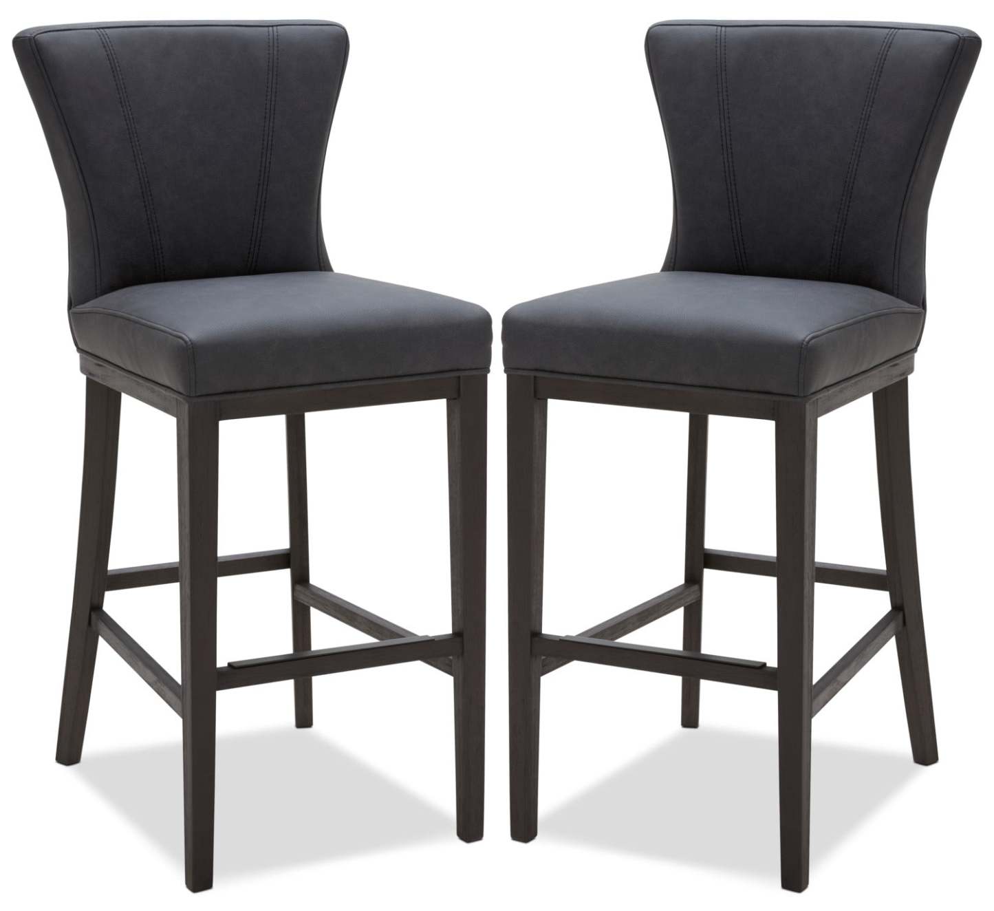 Tabouret de bar Quinn, lot de 2 – Gris|QUINGBSP