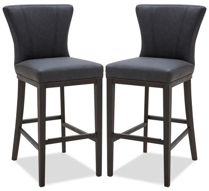 Tabouret de bar Quinn, lot de 2 – Gris|QUINGBSP