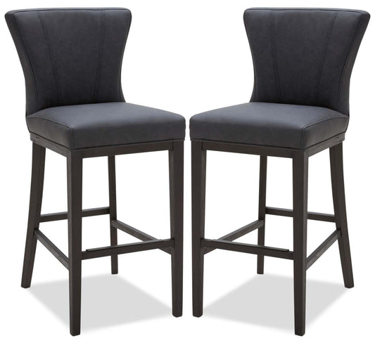 Quinn Bar Stool, Set of 2 – Grey|Tabouret bar Quinn, ensemble de 2 - gris|QUINGBSP