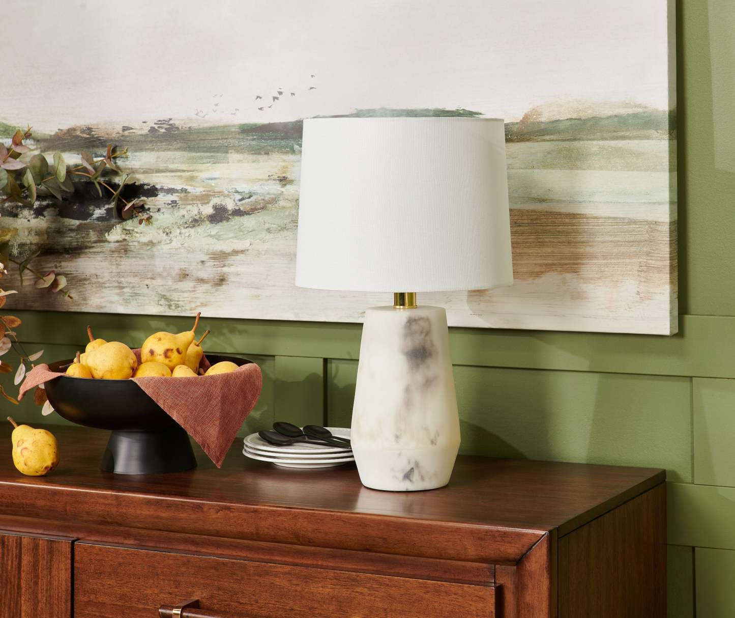 Lampe de table moderne en pierre Sofia 20" - Albâtre naturel | Lampe de table moderne Sofia de 20 po en pierre - albâtre naturel