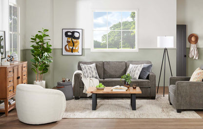 Fauteuil d'appoint courbé en tissu Sherpa Solo 31.1 - Crème glacée | Fauteuil d'appoint courbé Solo de 31,1 po en tissu sherpa - crème glacée