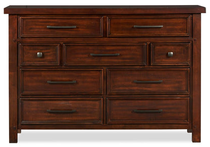 Sonoma 6pc Bedroom Set with Two-Sided Storage Bed, Dresser, Mirror & Nightstand, Mango Brown - Twin Size | Ensemble de chambre à coucher Sonoma 6 pièces avec lit de rangement des 2 côtés, commode, miroir et table de nuit, brun manguier - format lit simple